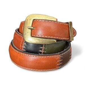 Fossil Vintage Leather Patchwork Belt